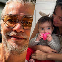 Fábio Assunção mostra rosto da filha caçula e ganha chamego da esposa: 'Amor meu'