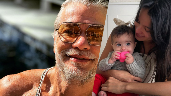 Fábio Assunção mostra rosto da filha caçula e ganha chamego da esposa: 'Amor meu'