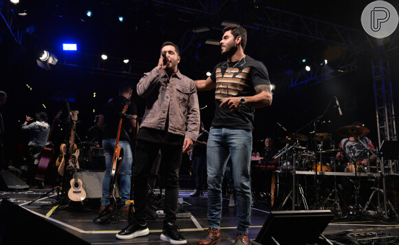 Matheuzinho participou do show da dupla Israel e Rodolffo no Villa Country, em São Paulo, nesta sexta-feira, 12 de novembro de 2021