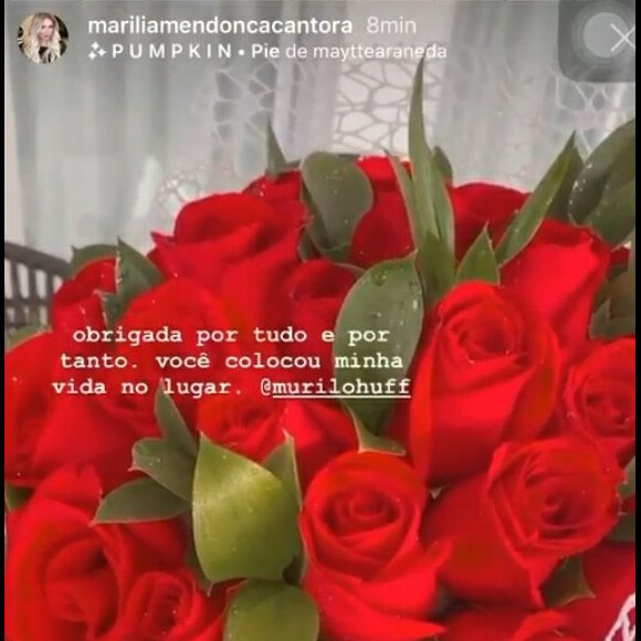 Marília Mendonça fez diversas declarações de amor para Murilo Huff. Fãs resgataram algumas delas no Twitter.