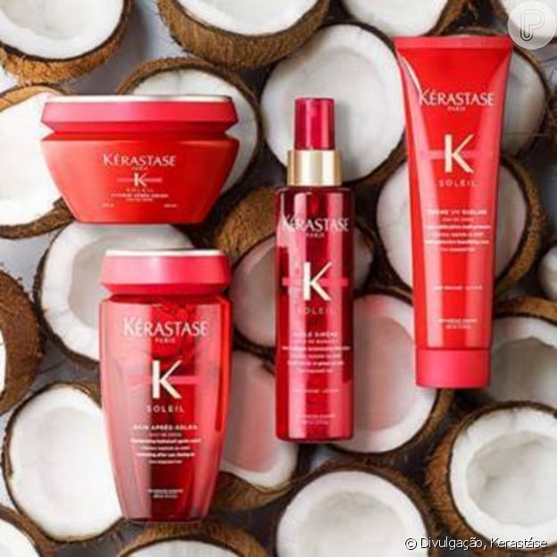 Linha Soleil da Kérastase é especializada em proteger dos raios UV, umidade do ar, sal, areia e cloro.
