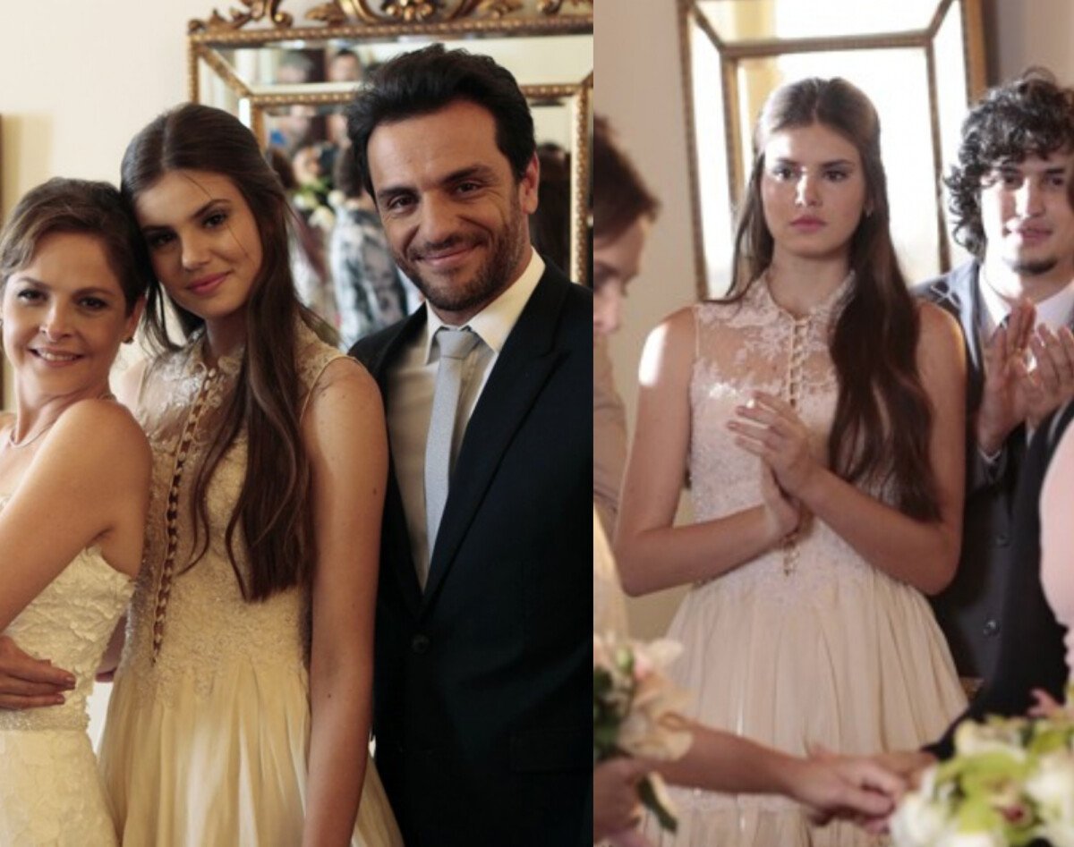 Foto: 'Verdades Secretas': Angel (Camila Queiroz) usou vestido com renda no  casamento de Alex (Rodrigo Lombardi) com sua mãe, Carolina (Drica Moraes -  Purepeople