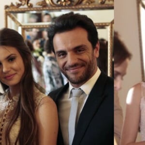 'Verdades Secretas': Angel (Camila Queiroz) usou vestido com renda no casamento de Alex (Rodrigo Lombardi) com sua mãe, Carolina (Drica Moraes