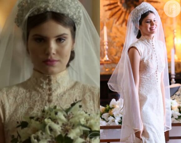 O vestido de noiva de Angel (Camila Queiroz) foi muito elogiado nas redes sociais: a cena marcou o fim de 'Verdades Secretas'