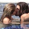Miguel e Fani se beijam na piscina do 'BBB13'