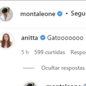 Anitta chamou Bruno Montaleone de 'gato'