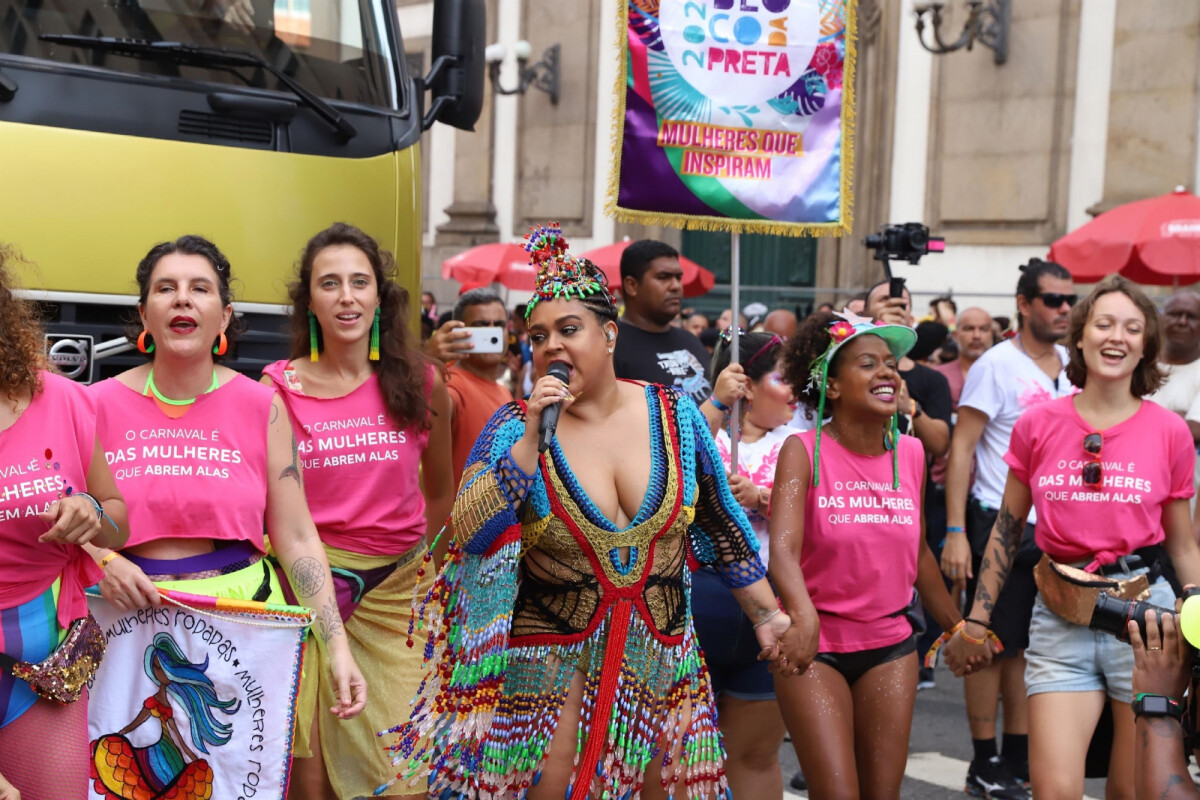 Foto Carnaval 2022 no Rio Preta Gil, que comanda o 'Bloco da Preta