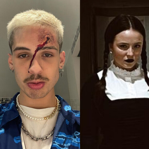 Larissa Manoela e João Guilherme foram vistos juntos em festa de Halloween, animando os fãs do casal