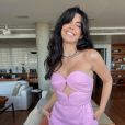 Vestido de festa com tendência cut out: Camila Coutinho surgiu com outfit delicado e cheio de estilo