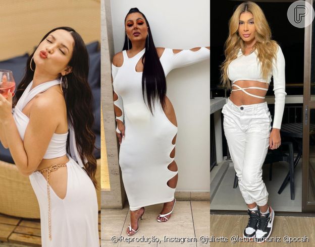 Tendência cut out em look all white: aposta certeira para o Ano-Novo