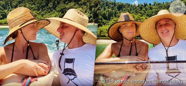 Angélica e Luciano Huck em clima de romance neste fim de ano