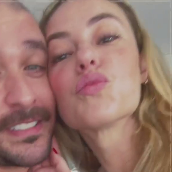 Paolla Oliveira e Diogo Nogueira: clima de romance em vídeo publicado pelo sambista