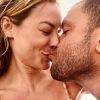 Paolla Oliveira e Diogo Nogueira deram beijão em registro publicado nas redes sociais na semana passada