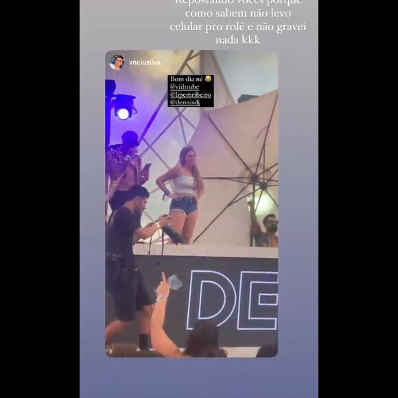 Réveillon dos famosos: Viih Tube foi filmada por anônimos e explicou que não costuma levar celular para as festas