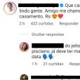 Fãs comentam sobre alianças de Carla Diaz e Felipe Becari