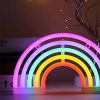 Para uma iluminação acolheadora e delicada, invista na Lâmpada Arco-Íris Neon