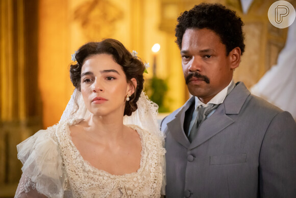 'Nos Tempos do Imperador': Pilar (Gabriela Medvedovski) e Samuel (Michel Gomes) vão se casar