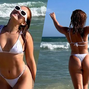 Larissa Manoela aproveitou momento de lazer em uma praia neste começo de semana