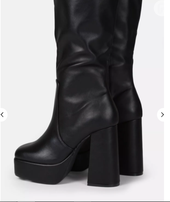 Bota de Anitta é da grife Missguided e custa £65 (ou R$ 463, na atual cotação). O calçado ainda está disponível no site oficial da marca