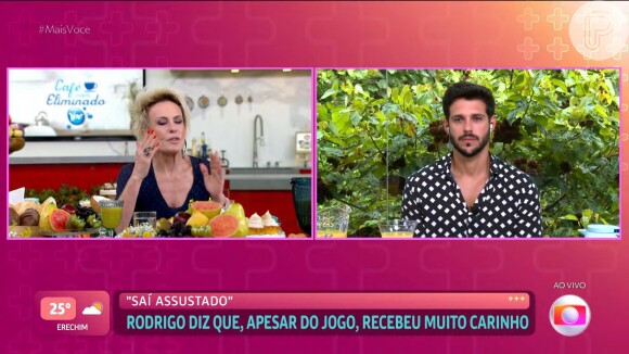 Eliminado do 'BBB 22', Rodrigo foi elogiado por Ana Maria Braga: 'Moço lindo!'