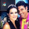 Marlos Cruz e Débora Lyra se vestiram de príncipe e princesa em uma das festas do reality