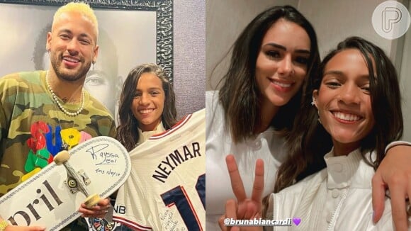 Rayssa Leal encontra Neymar em Paris