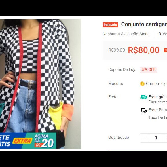 Roupa de Marília Mendonça no dia do acidente ganhou réplica em lojas de tricô, que vendem as peças em grupos de dois ou três itens, com preços que podem chegar a R$ 150