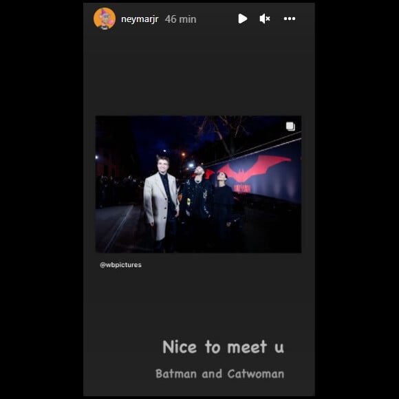 'Prazer em conhecer, Batman e Mulher Gato', escreveu Neymar no Instagram