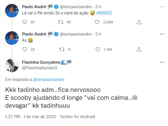 'BBB 22': Paulo André se atrapalha na ação e vira piada na web