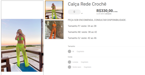Biah Rodrigues usou calça de rede no valor de R$ 330 da marca LD Beach