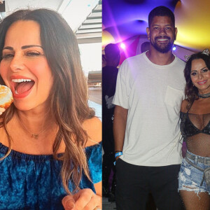 Grávida, Viviane Araújo celebra 47 anos e recebe parabéns do marido, Guilherme Militão, com quem espera o primeiro filho
