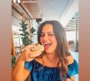 Grávida, Viviane Araújo come sonho em café da manhã especial de aniversário e é fotografada por marido
