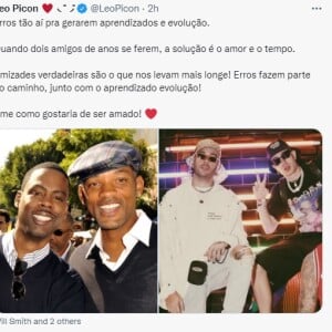 No Twitter, Leo Picon comparou sua briga com o tapa de Will Smith em Chris Rock no Oscar 2022