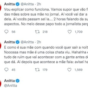 Anitta também justificou dizendo que a frase foi tirada de contexto