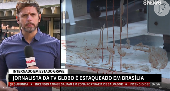 Gabriel Luiz, jornalista da Globo que foi esfaqueado, estava indo até um comércio local quando foi atacado por dois homens