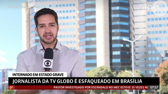 Gabriel Luiz, jornalista da Globo esfaqueado em Brasília, já passou por cirurgias e segue estável, apesar do estado grave