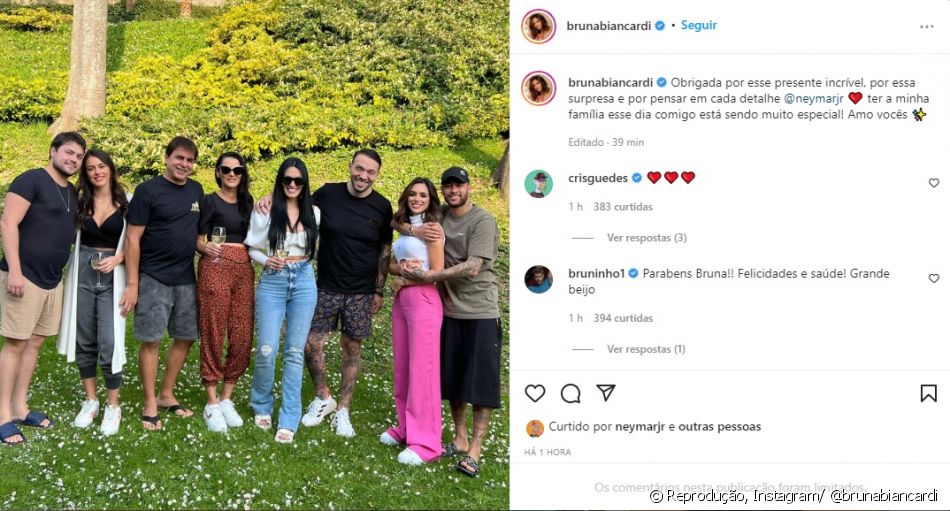 Segundo Bruna Biancardi, a surpresa foi preparada por Neymar