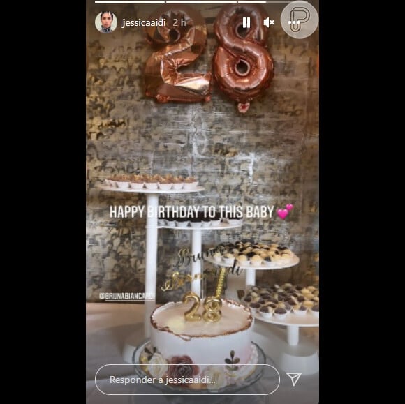 Bruna Biancardi usou as redes sociais para mostrar os detalhes da festa de 28 anos em Paris