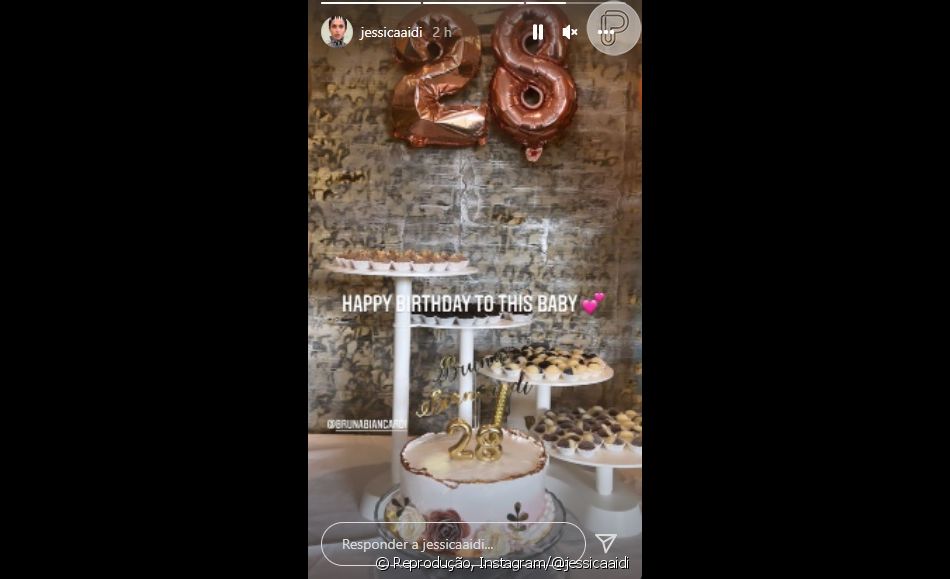 Bruna Biancardi usou as redes sociais para mostrar os detalhes da festa de 28 anos em Paris
