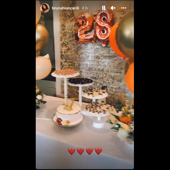 Nas redes sociais, Bruna Biancardi mostrou a festa que ganhou de aniversário