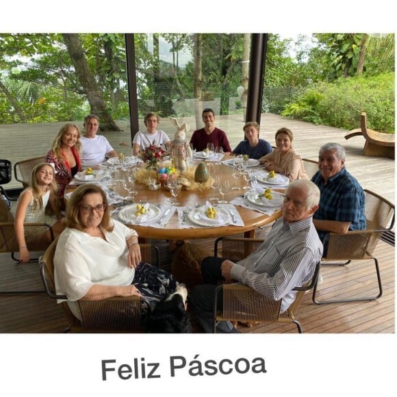 Recuperado, pai de Angélica surgiu em fotos com a família em almoço de Páscoa