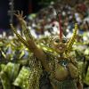 Carnaval do Rio: rainha de bateria da Mocidade Indepente, Giovana Angélica raspou o cabelo pela escola