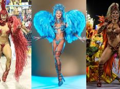 Barriga à mostra, look cavado, peruca e mais! Tudo sobre looks das rainhas no Carnaval do Rio