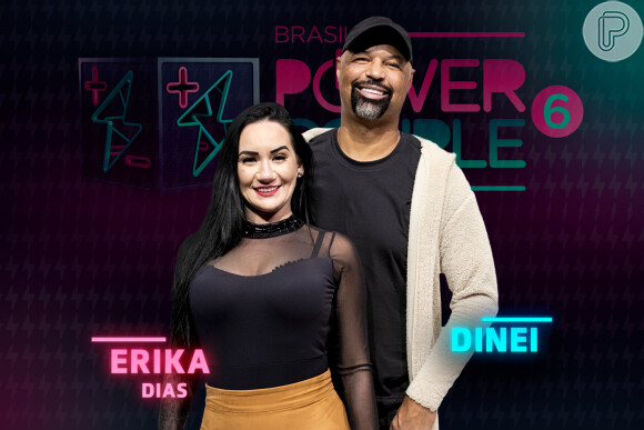 'Power Couple 6': Erika Dias e Dinei aceitaram o convite para participar do programa. O artista já esteve em três realities da emissora