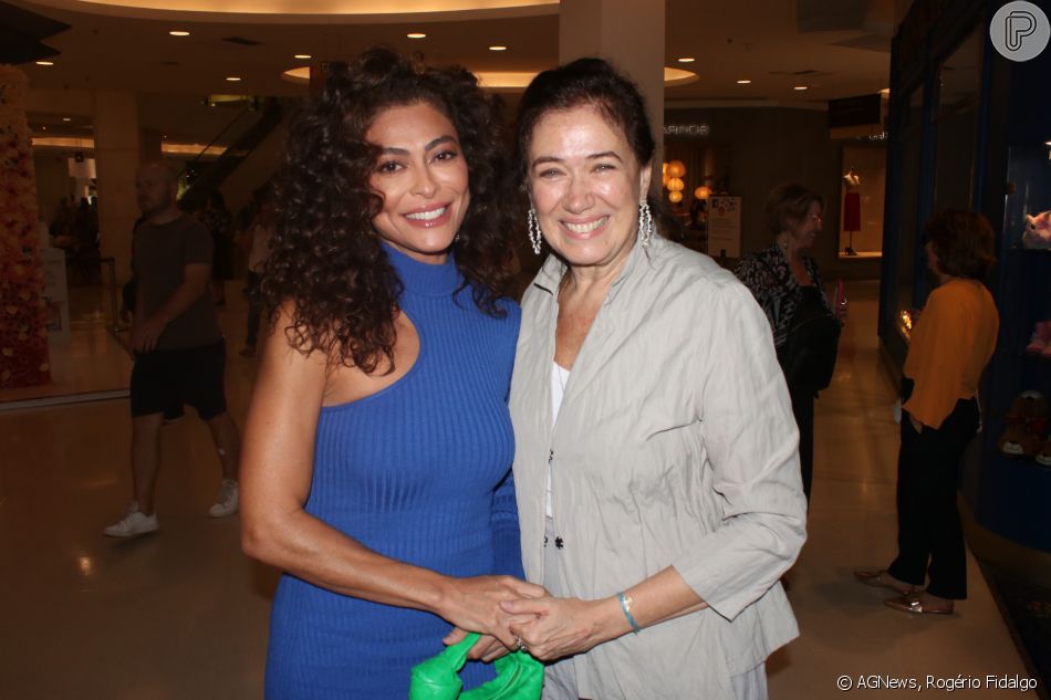 Juliana Paes e Lilia Cabral em inauguração de loja de Marina Ruy Barbosa