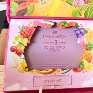 Virgínia Fonseca mostrou o convite do aniversário de um ano da filha, Maria Alice