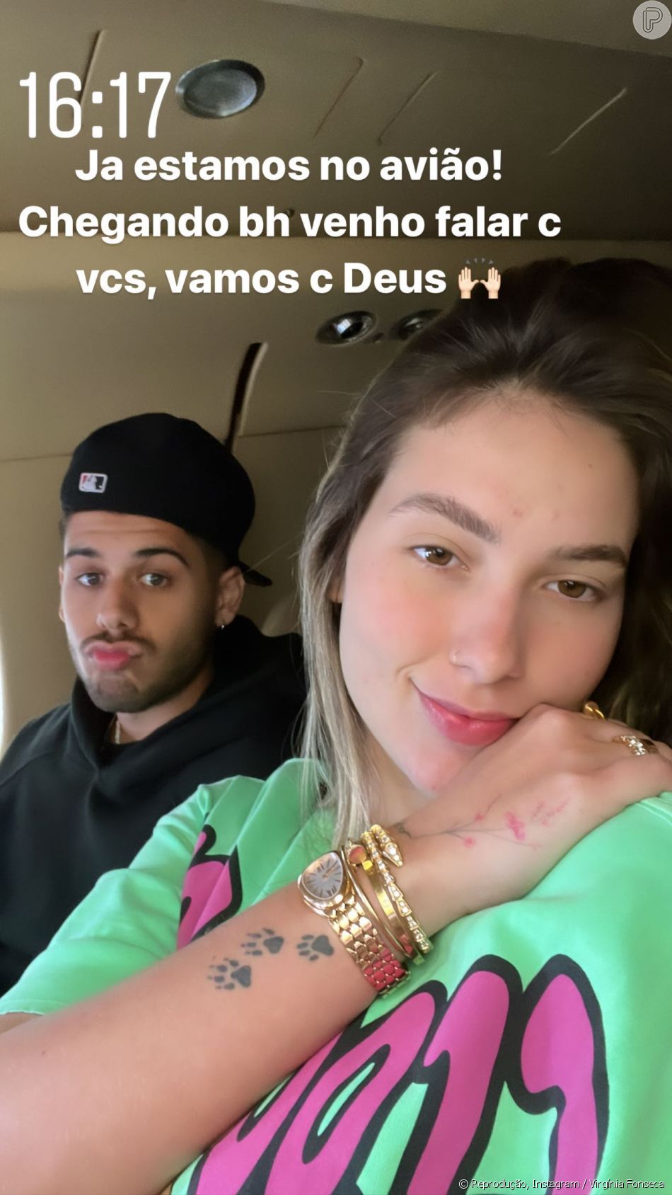 Virgínia Fonseca estava em Belo Horizonte acompanhando Zé Felipe