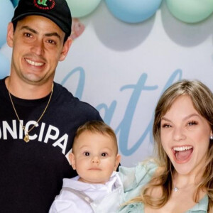 Letícia Navas, grávida do 2º filho, organizou festa de 1 ano para Nathan: 'Bebê lindo'
