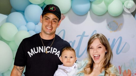 Letícia Navas, grávida do 2º filho, organizou festa de 1 ano para Nathan: 'Bebê lindo'