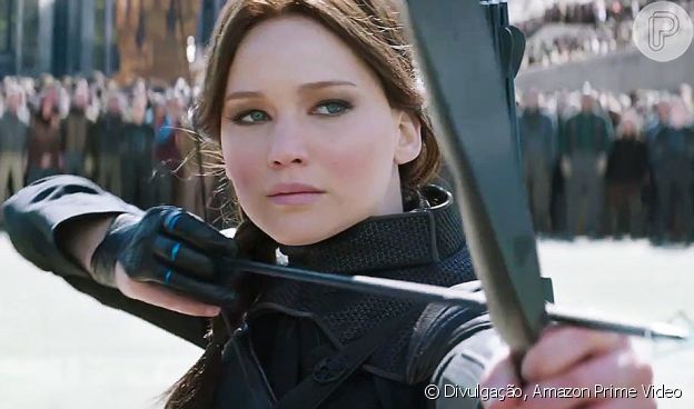 Na trilogia de Jogos Vorazes, Katniss Everdeen (Jennifer Lawrence) se consagra como protagonista